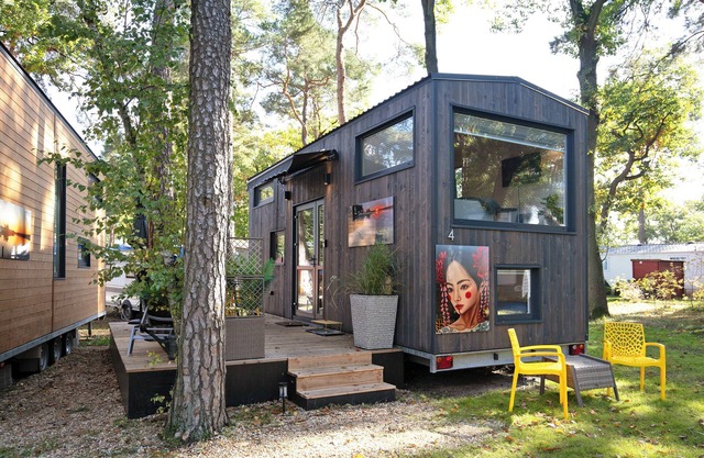 Tiny Home 'Tiny House Nr 4' con terraza privada, Wi-Fi y aire acondicionado