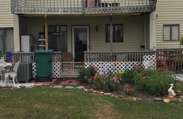 Townhouse in quiet community with private back porch.