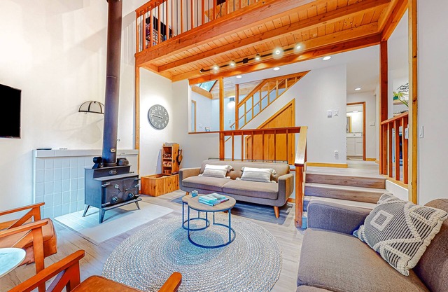 Tranquil forested oasis near rivers and trails with firepit, games, & wood stove