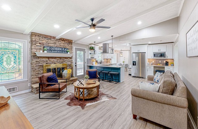 Updated home with movie room, bar, entertainment space, Ping-Pong, & 2 kitchens