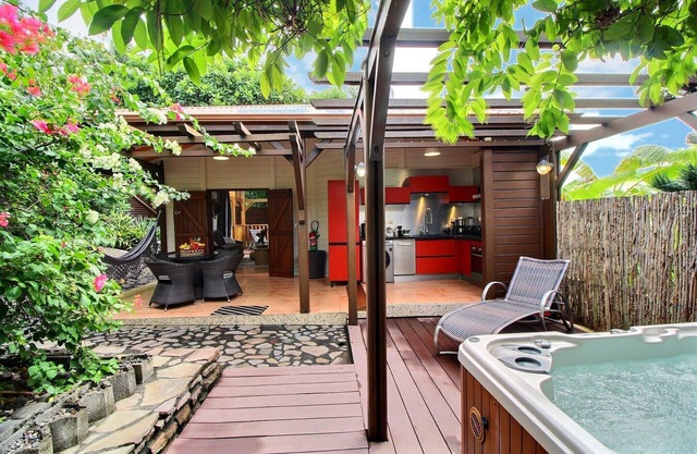 Ptite Anse-Bungalow-Villa-Habitación con desagüe-Vista al Jardín