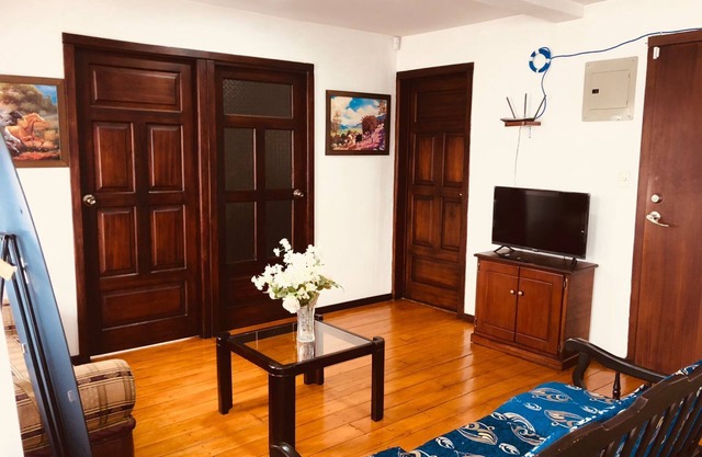 Warm and cozy apartment for up to four people.