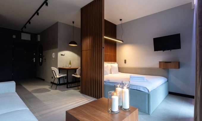 Srodmiescie Apartamento | Łódź Narutowicza Studio - Parking, Balcony, A/C - by Rentujemy