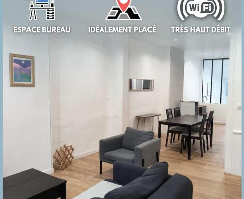 Douai Apartamento | ღ Delfosse - 3 chambres, extérieur et Wifi Fibre