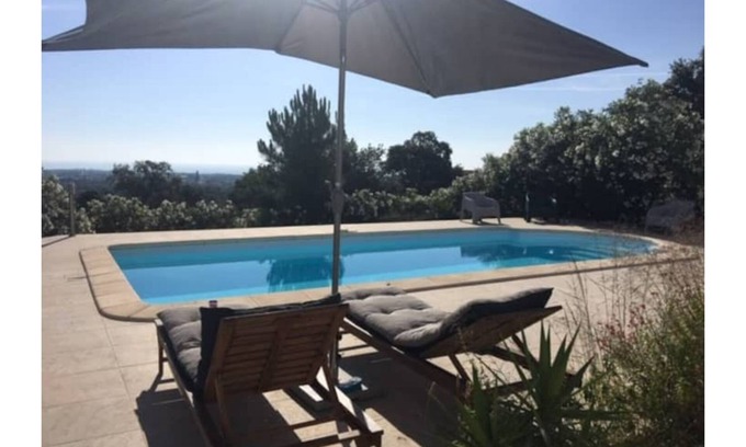 Solaro Apartamento | 1/2 villa with sea view, Solenzara, swimming pool, private garden