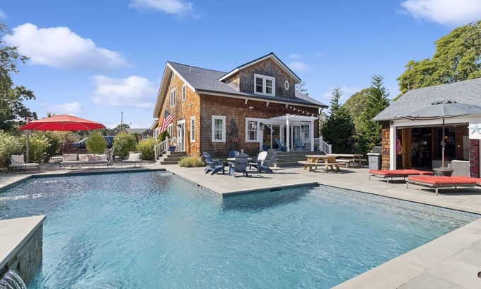 Westhampton Beach Casa | 1-acre WHB Beach Village: Salt Pool & Hot Tub of Nirvana - Vacations