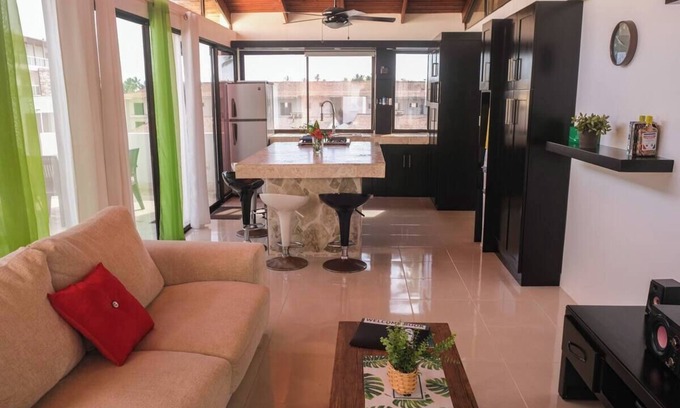 ProCab Apartamento | 1-Bedroom Penthouse with pool, center Cabarete
