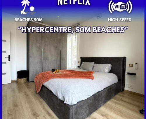 Juan-les-Pins Apartamento | 1 Ch. Luxe Apt|Cœur de Juan-les-Pins|Plage à 50m