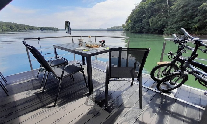 Rheinsberg Alquiler De Eote | 1-Class houseboat "Kairos" in the middle of the most beautiful nature