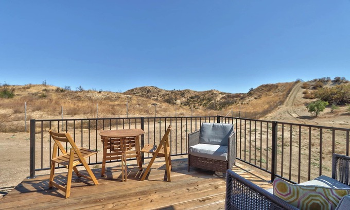 Aguanga Cabina | 10 Acres Near Wineries: Pool, View, Dog-friendly, BBQ - Green Cabin by Ranch Life Getaway