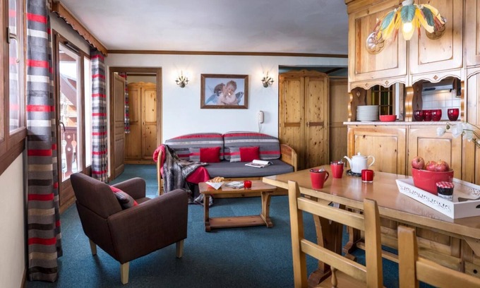 Val-Thorens Apartamento | 100m del centro estación, fitness, balcón, tv, local para esquís, 45m², Val Thorens