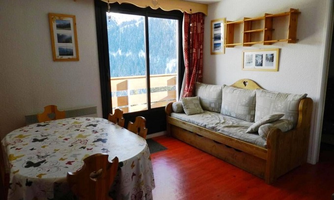 Le Pleynet Apartamento | 100m del centro estación, parking, local para esquís, 24m², Les 7 Laux