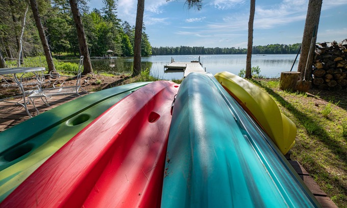 Conover Cabina | 14 acres of seclusion on private lake, right off Snowmobile and ATV trails.