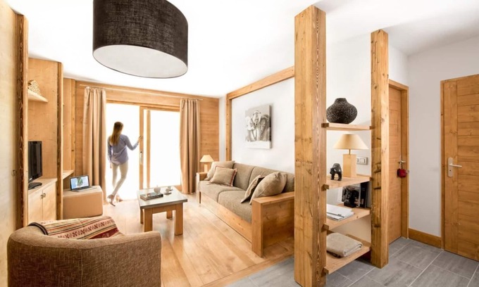 Les Brevieres Apartamento | 150m del centro estación, fitness, piscina, sauna, hammam, balcón, tv, 50m², Tignes