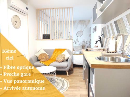 Minimes - Barriere de Paris Apartamento | ☆ 16ème ciel ☆ Proche gare ☆ Vue panoramique ☆ Clim.