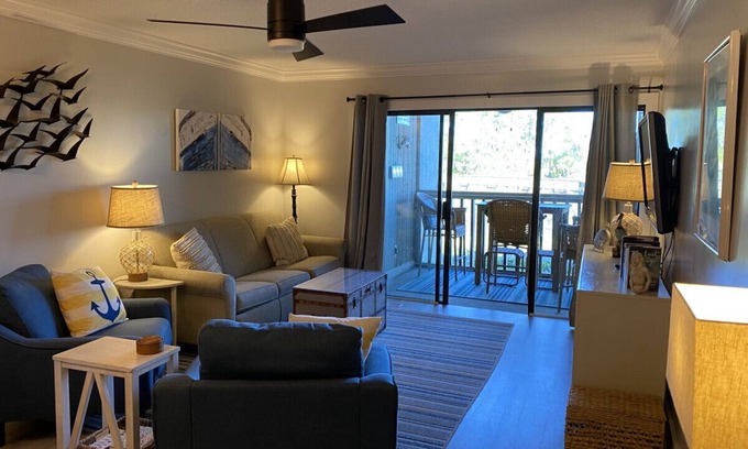Saint Helena Island Condominio | 171 Beach Club Villa - First Floor Condo - Golf Cart Incl