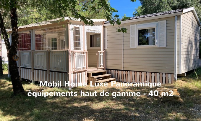 Bedarieux Casa | 18 Mobil Home Luxe Panoramique calme nature 4personnes