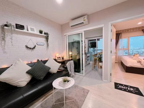 Thon Buri Apartamento | 1BR Walk 1min to BTS 3min Mall Tapra WiFi 500MB