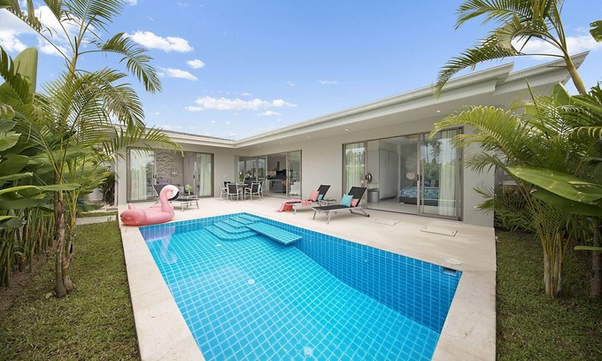 Plai Laem Villa | Villa Flamingo - ¡Elegante, sofisticado y divertido!
