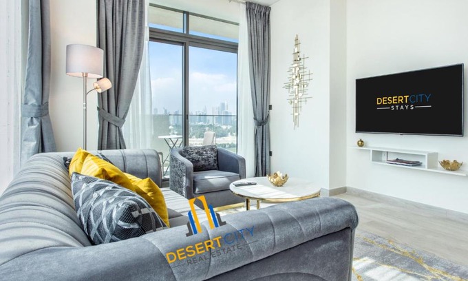 Jadaf Apartamento | 2 Bed in Azzizi Farhad with Burj Khalifa view by Desert City Stays