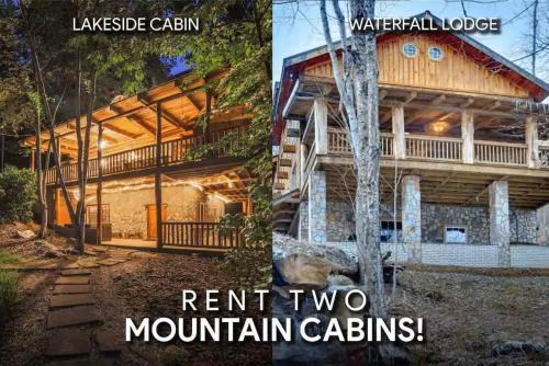 Mars Hill Casa | 2 Cabins on Private Pond Sleeps 30 Sauna Hot Tub