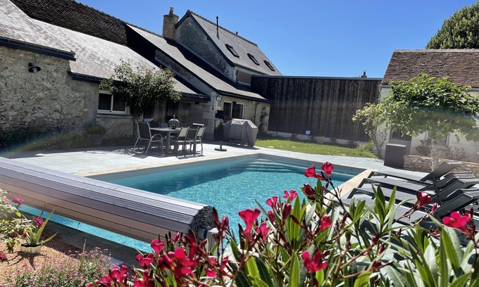 Azay-sur-Cher Cabaña | Le Clos des Buis (15kms Tours), 3CH, 2 SDB, 2WC Deutsch / English