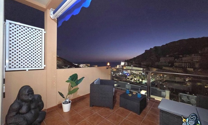 Taurito Apartamento | 2 amplias terrazas con vistas al mar y a una puesta de sol increíble