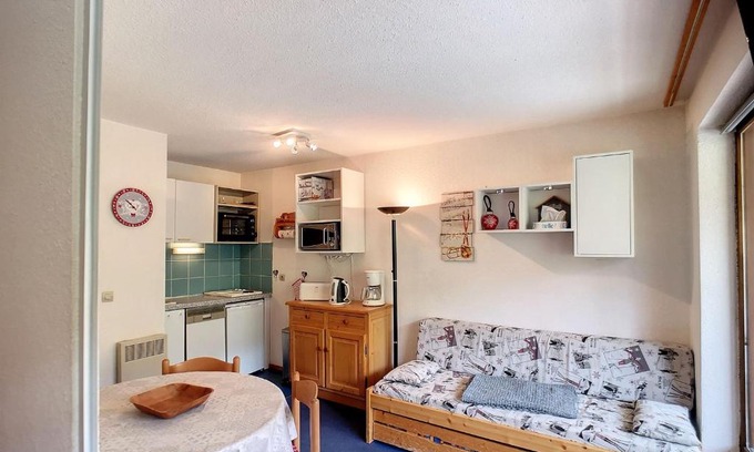 Les Bruyeres Apartamento | 2 pièces cabine cosy 4 pers, pied des pistes, parking gratuit, Les Menuires - FR-1-178-369