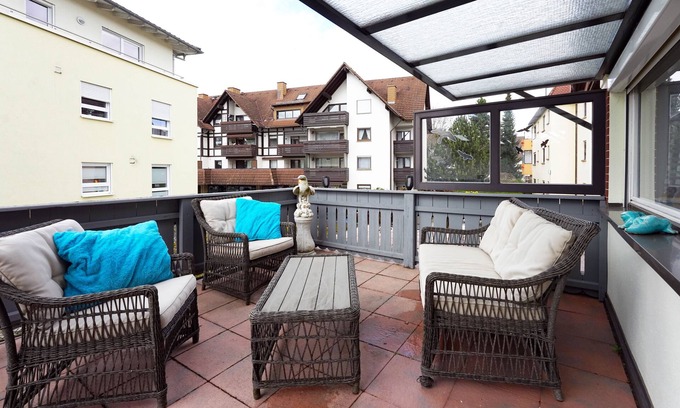 Bad Duerrheim Apartamento | 2-room apartment in prime city center location with terrace & DreiWelten-Card