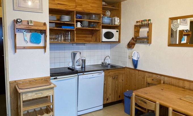 Le Pleynet Apartamento | Apto 2 Piezas Cabina, 200m Pistas, 6 pers, Balcón