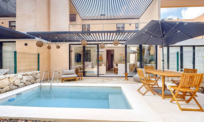 Tulum Casa | 2-story apt with private pool, balcony, patio, outdoor dining area, gym, W/D, AC