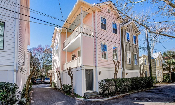 Harleston Village Casa | 2-story downtown Charleston house with balcony, washer/dryer, central AC, WiFi
