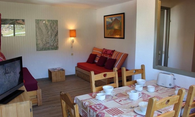 Val-Thorens Apartamento | 200m del centro estación, 4.o piso, balcón, tv, local para esquís, 39m², Val Thorens
