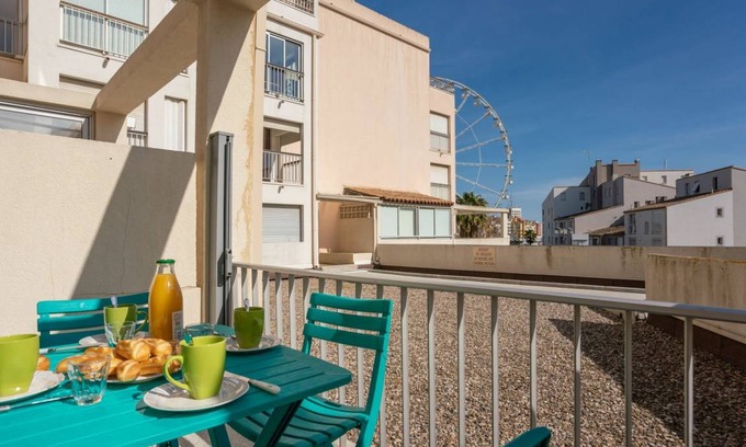 Cap d'Agde Apartamento | 25 m² Apartamento ∙ 1 habitación ∙ 2 huéspedes