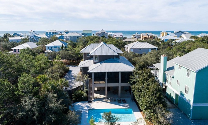 Gulf Trace Casa | NUEVA LISTA !! Lucky Dog - Borders Grayton Beach State Park, Gulf Glimpses and Park Views, piscina climatizada, ¡Excepcional para familias, capacidad para 12!