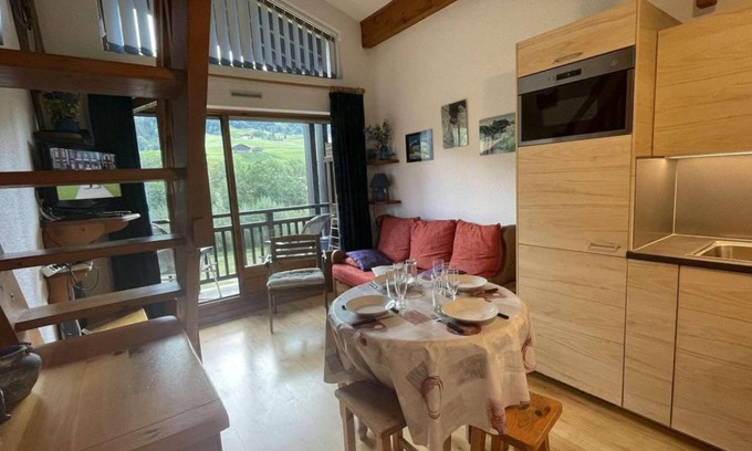 Praz-sur-Arly Apartamento | 26 m² Apartamento ∙ 1 habitación ∙ 5 huéspedes