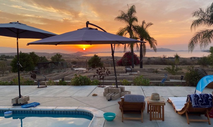 Perris Casa | 2Bd/2Ba Private Home with Pool, Gorgeous Lake Views on Rural Gated Property