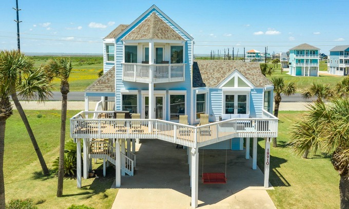 Indian Beach Casa | 2nd row Gulf Views w/ Large Deck, Open Living, Private Bedrooms - Cool & Coastal