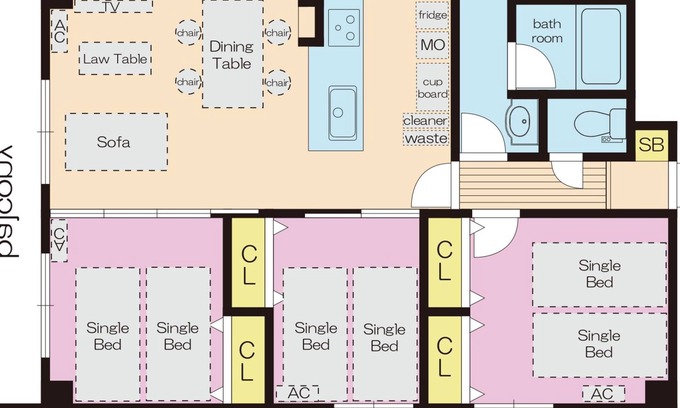 Joto Apartamento | 3 bed room max 6 persons! Easy access to Namba and Shinsaibashi! 4 min.