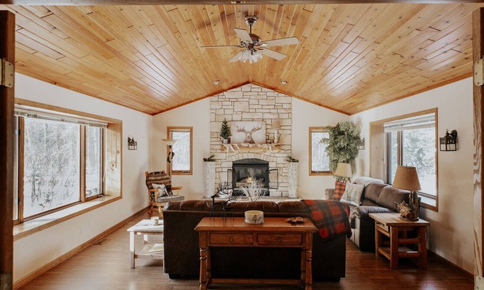 Sayner Casa | 3 bedroom/2 bath house in St. Germain. Heated garage-backs to snowmobile trail!