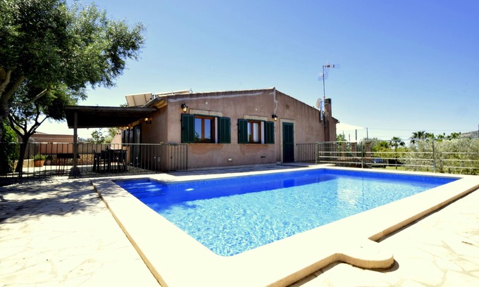 Manacor Cabaña | 3 dormitorios, 1 baño, 1 aseo, piscina, hermoso jardín con césped, vista panorámica de Manacor
