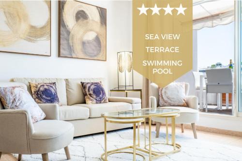 Pointe Croisette Apartamento | 3-Room Luxury Apartment with Pool and Sea View Steps from the Beach
