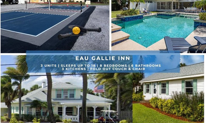Tropic Casa | 3 Units, Sleeps 18, Pool, Pickleball, Basketball, Beaches, USSSA,