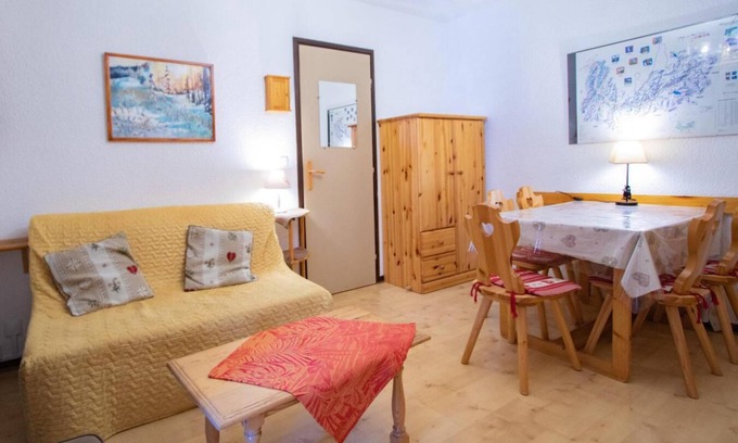 Villarodin-Bourget Apartamento | A 130m de las pistas de esquí, 4.o piso, balcón, parking, tv, local para esquís, 35m², La Norma