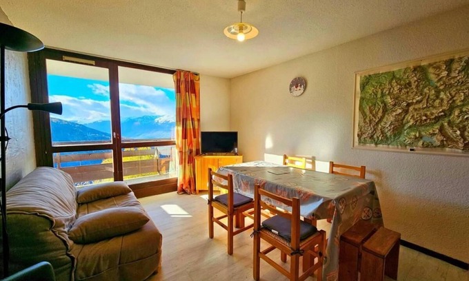 Plan Peisey Apartamento | 130m del centro estación, 4.o piso, balcón, tv, local para esquís, 40m², Peisey-Vallandry