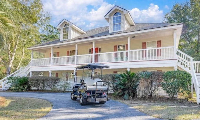 Bluffton Casa | 3BDRM Near Old Town; Golf Cart Access, Porch with Grill, Firepit