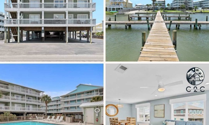 Gulf Shores Apartamento | 3BR Condo with Gulf Views,Pool,Boat Launch & Dock