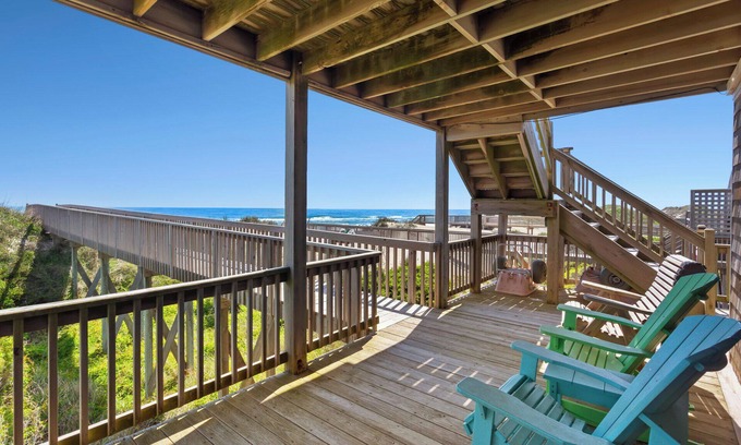 South Nags Head Casa | 3br Oceanfront Duplex, views, sunrise!