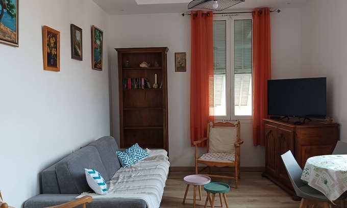 Menton Apartamento | 3min walk BEACHES, PARKING Town Hall, Pedestrian street Quiet 42 m2 CLIM 3p max