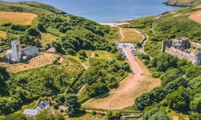 Manorbier Cabaña | Alojamiento de 4 habitaciones en Manorbier